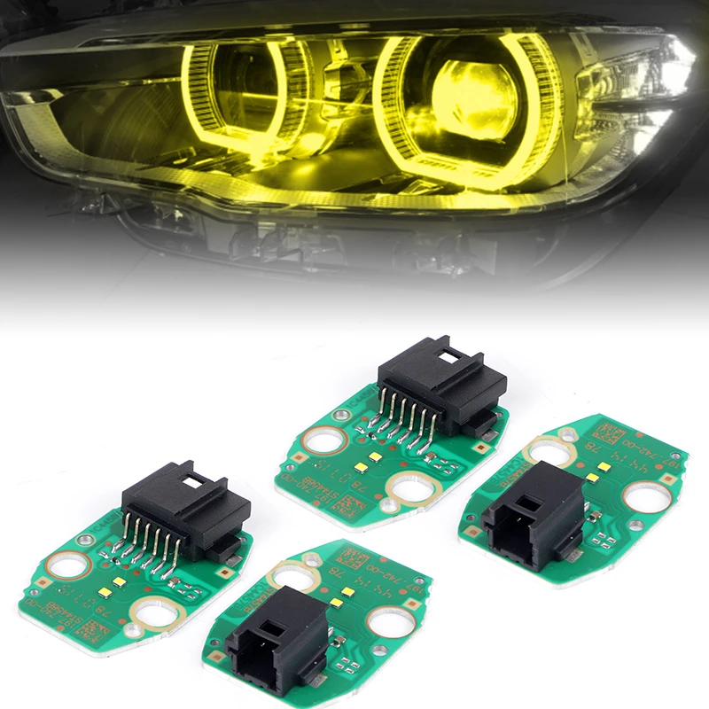 

4 шт./компл. модуль светодиодной платы «ангельский глаз» белый желтый для BMW 1 серии F20 LCI F21 LCI 2014-2019 63117428425 63117428425