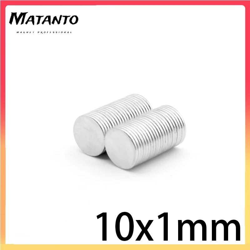 

100/200/500PCS 10x1mm Round Strong Magnet Neodymium Permanent Search Magnet Disc Powerful Magnetic