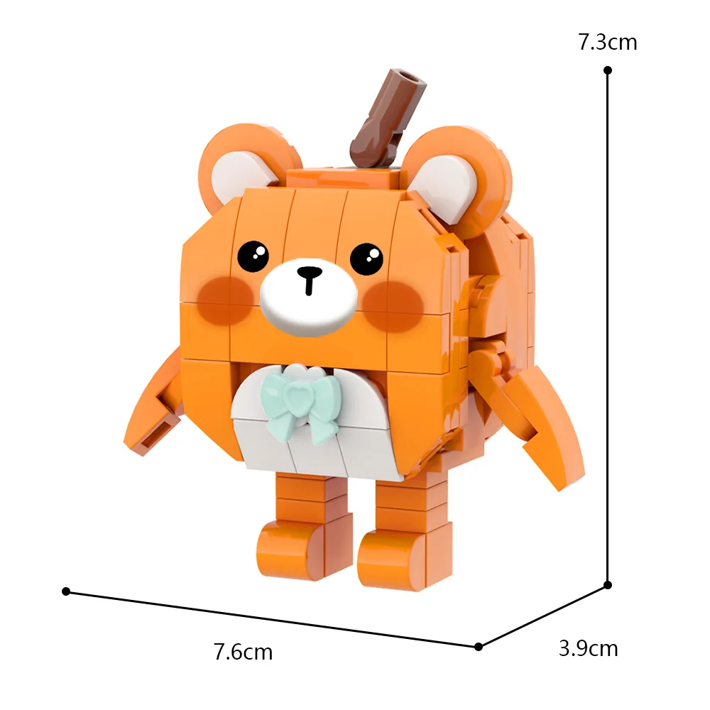 Bear figurine model, popular movie MOC assembly blocks, made of ABS material, the top choice for block enthusiasts as a gift