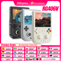 ANBERNIC RG406V Handheld Game Console 4’’ IPS Touch Screen Android 13 Unisoc T820 64-bit Game Player 5500mAh RGB lighting