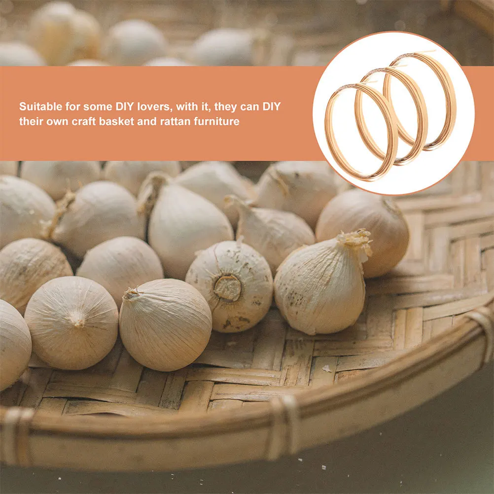 

2 Rolls Flat Bamboo Strips For Diy Basket Weaving Craft Rattan Repair Material Bamboo Weaving Strips Decorative Reed Cane
