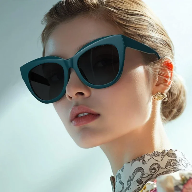 

BLUEMOKY UV400 защитные поляризационные солнцезащитные очки в стиле ретро для женщин, модные солнцезащитные очки «кошачий глаз», предназначенные для отдыха и вождения