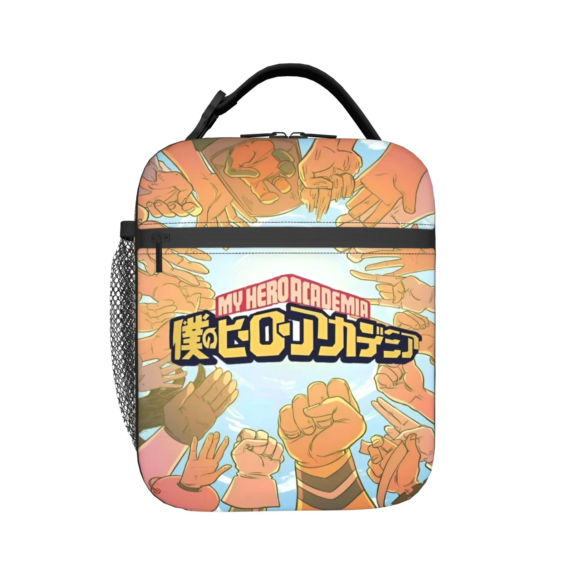 

anime My Hero Academias  Insulated Lunch Bag for Men Women Food Container Bags Reusable Cooler Thermal Lunch Boxes For Travel