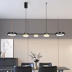 Pendant Lights Modern Table LED Long Linear Chandelier Kitchen Island Lighting For Hanging Lamp Dining Living Room Office Light