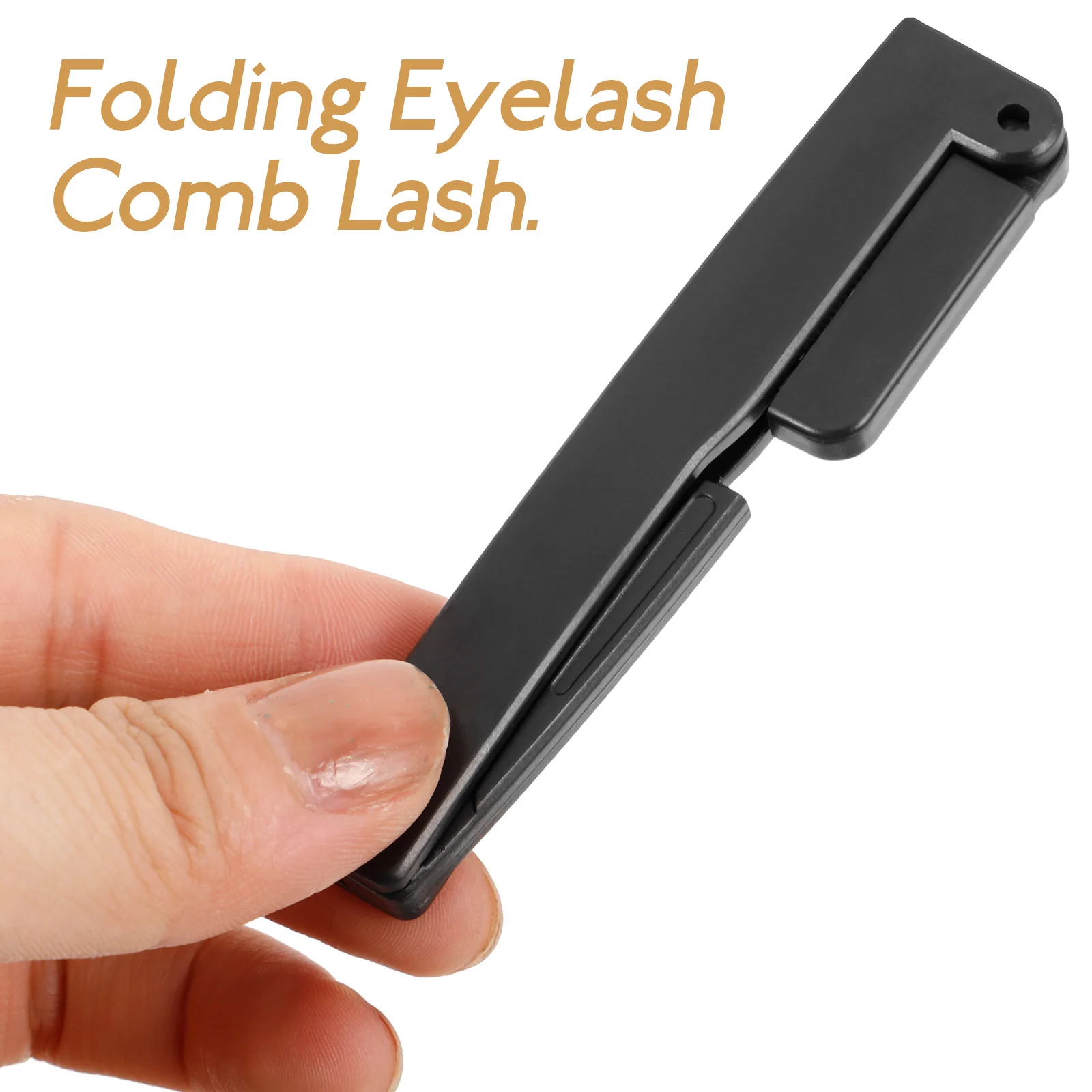 Peigne à cils pliant, séparateur de cils, brosse à sourcils double face, applicateur de Mascara, outil d'extension de cils léger et Portable