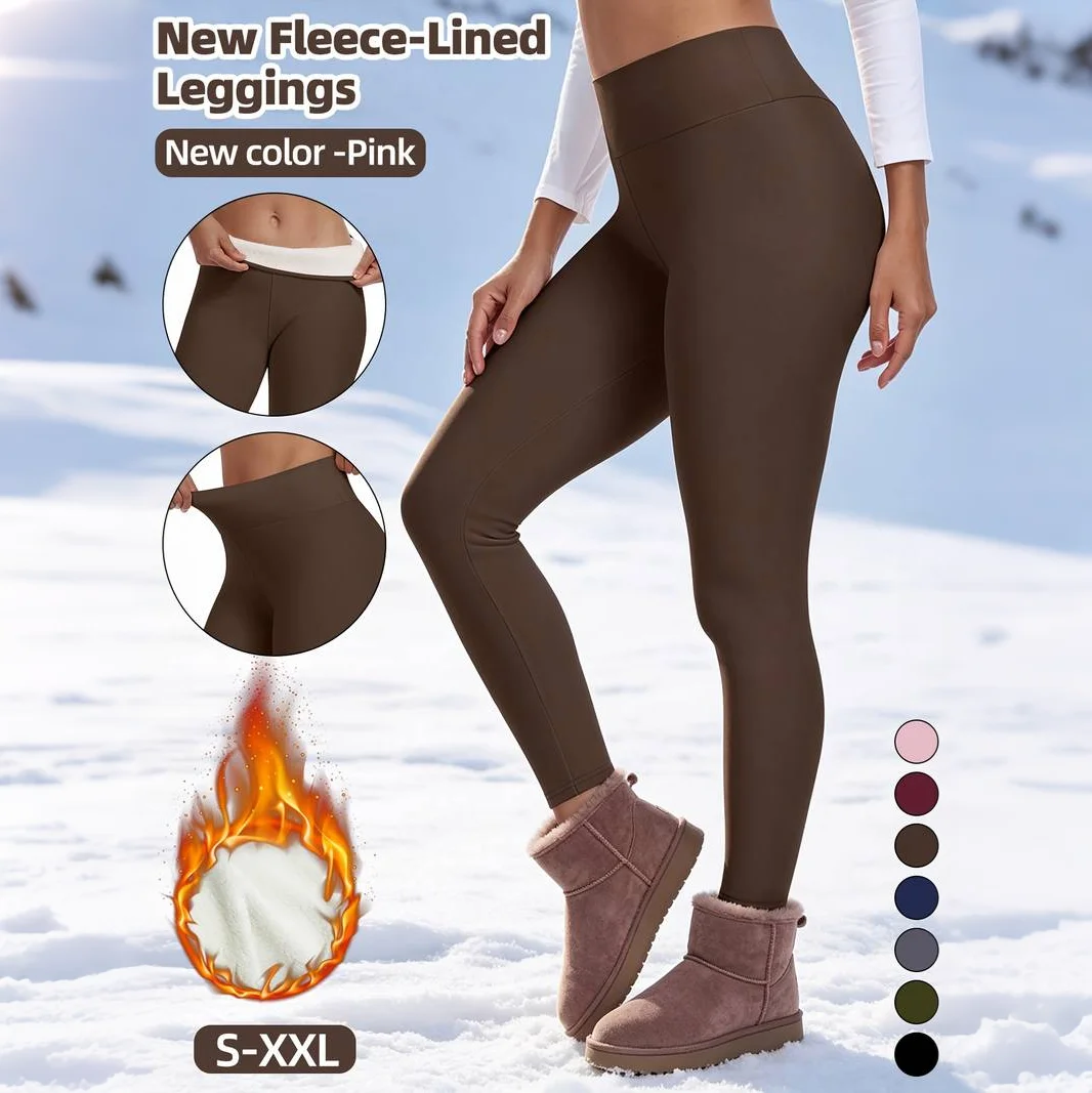Thermal Winter Warm Yoga Pants Women's Fleece Lined Leggings Stretchy Thermal Fleece Workout Running Pants Casual Wear