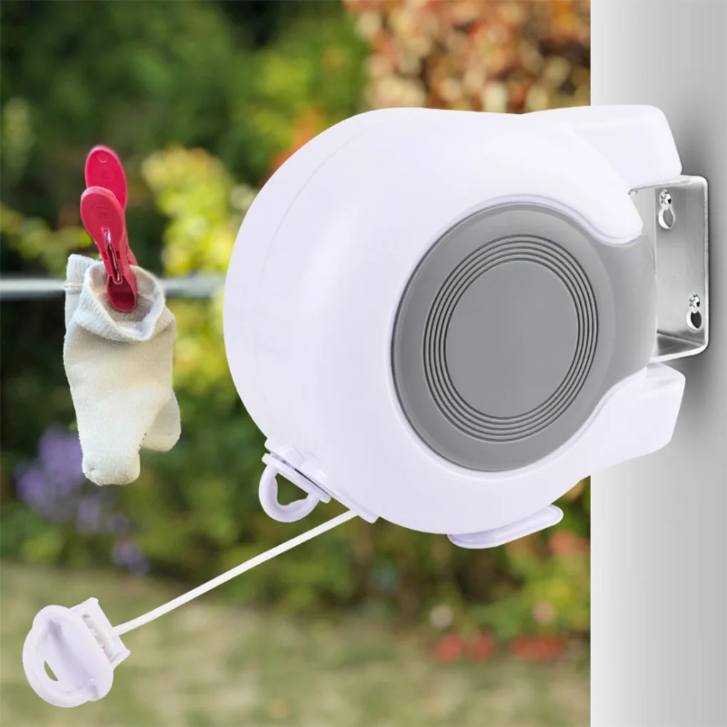 

New Outdoor Indoor Windproof Clothesline Retractable Clothesline Flexible Length Adjustable Clothesline Double Line Laundry Rope