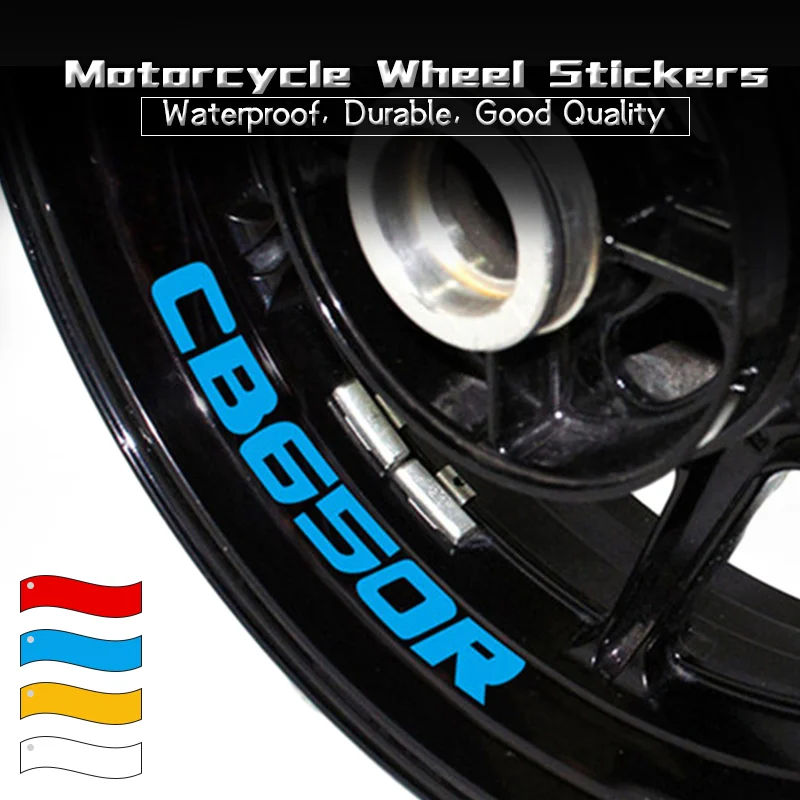 8x Hub Decals Rim Stripe Waterproof Motorcycle Inner Ring Wheel Stickers Tire Decoration Sticker For HONDA CB650R cb650r CB 650R