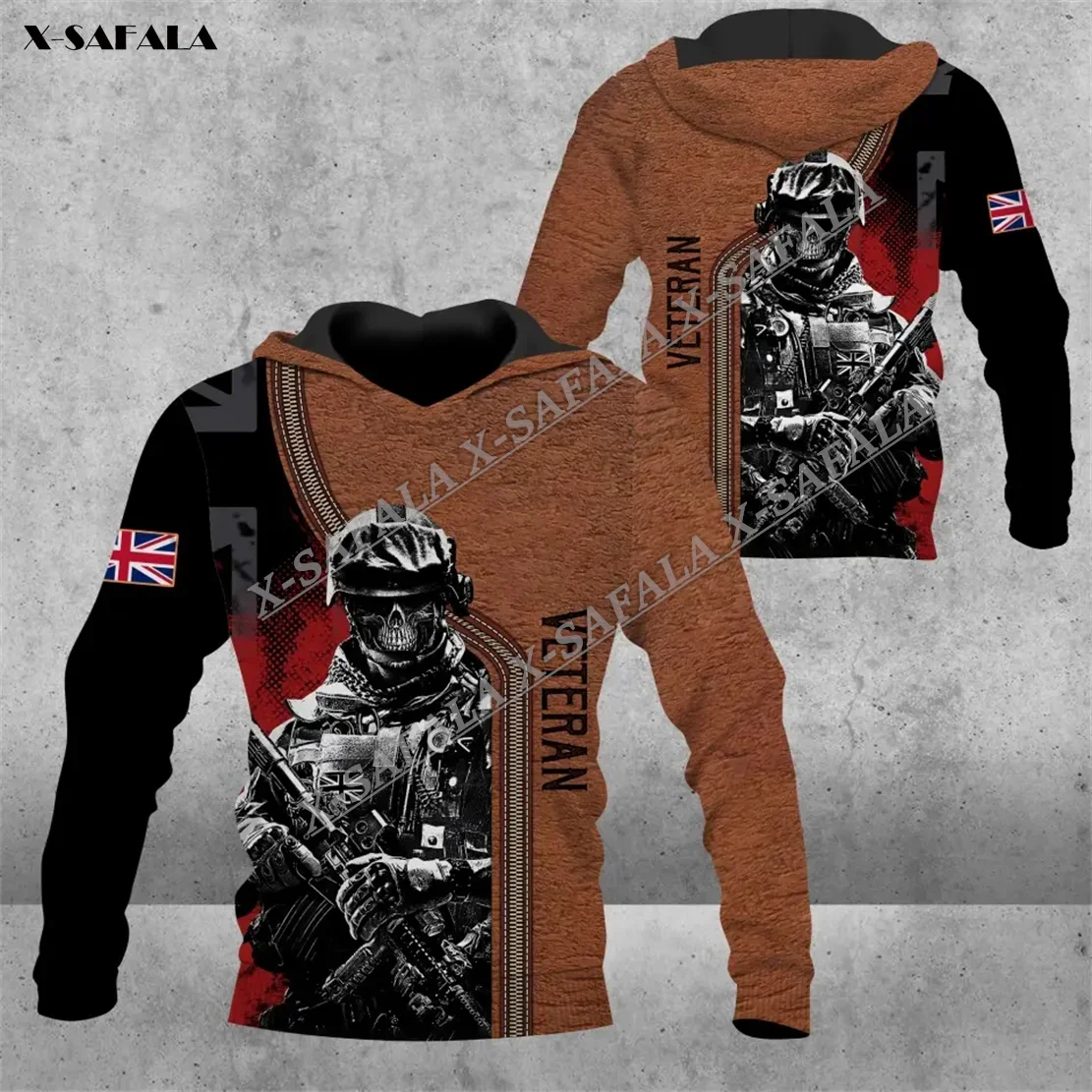 

Leather Style British Unit Kingdom Army Veteran Soldier 3D Print Hoodie Men Shirt Pullover Hooded Jersey Tracksuits Outwear Coat