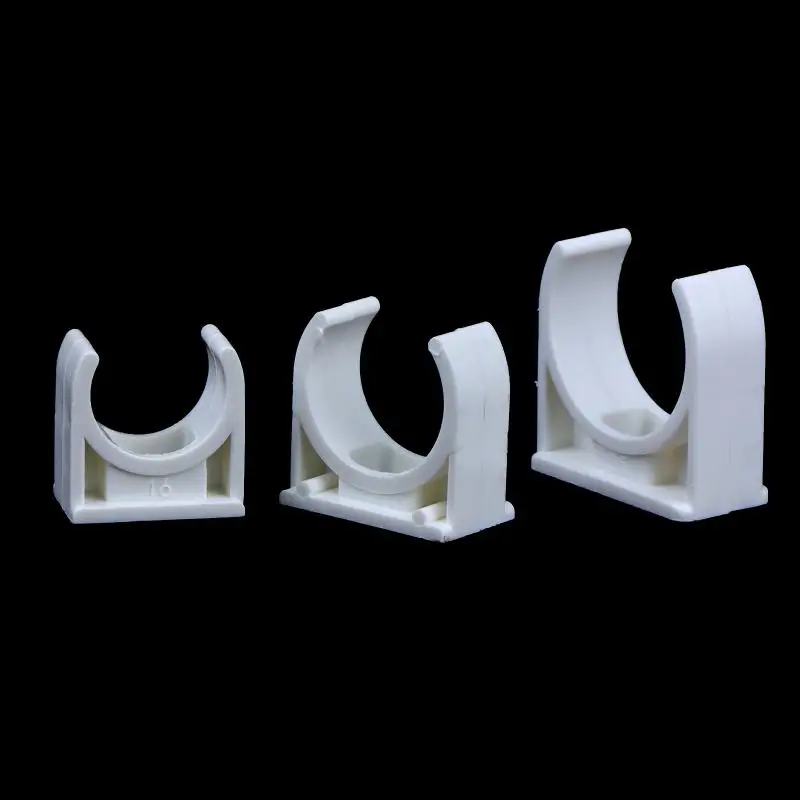 200pcs White U-shaped Clamp For Conduit Leak-Proof Water Pipe Securement Hose Brackets With 16/20/25mm Inner Diameter