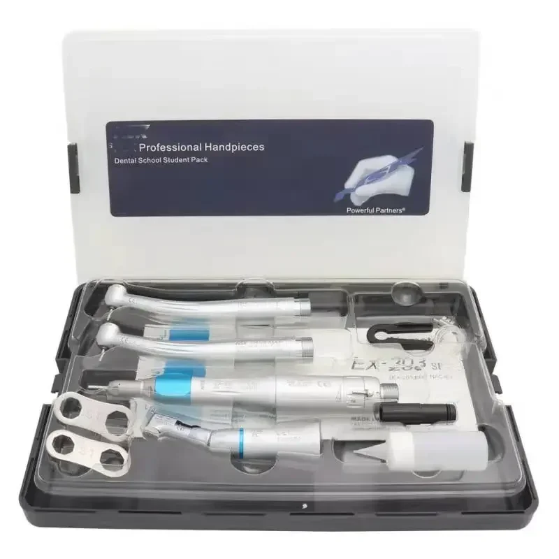 High Quality De ntal 2/4 Holes 3 Water Spray LED High Speed Handpiece And External Water Low Speed Handpiece De ntal Handpiece S