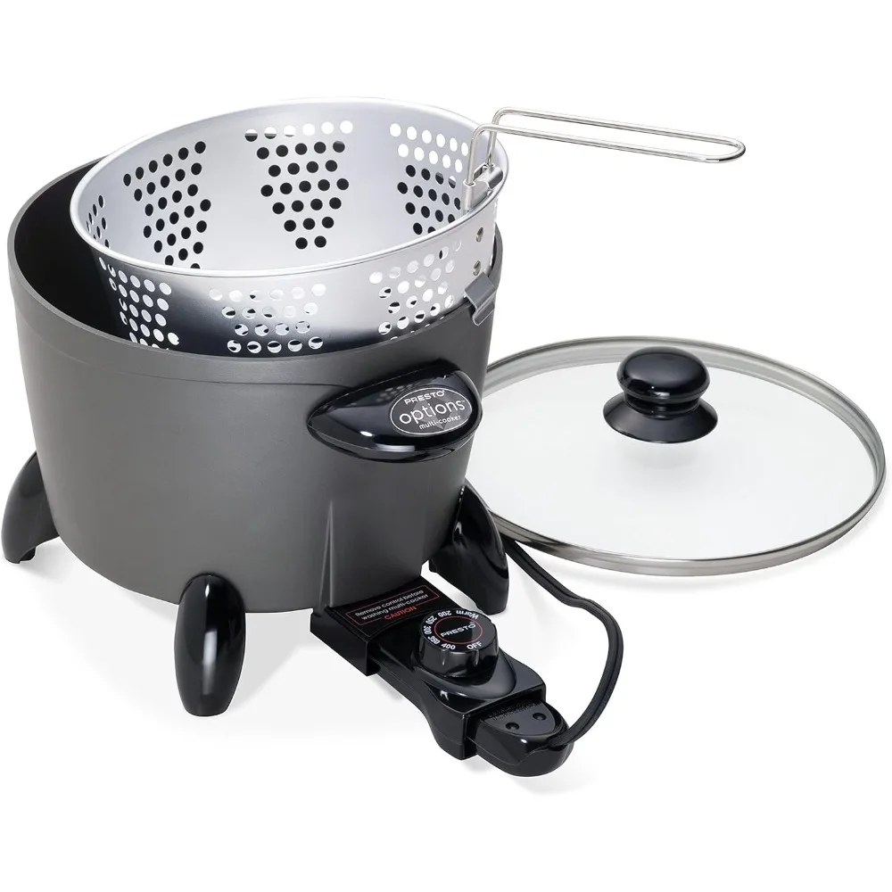 

Electric Multi-Cooker/Steamer,Big 6-quart capacity,Premium nonstick finish,easy cleaning,Heavy cast aluminum base