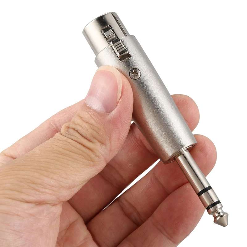 ABZW Новый XLR-мама 6,3 мм JACK LEAD PLUG Микрофон Патч-кабель-адаптер
