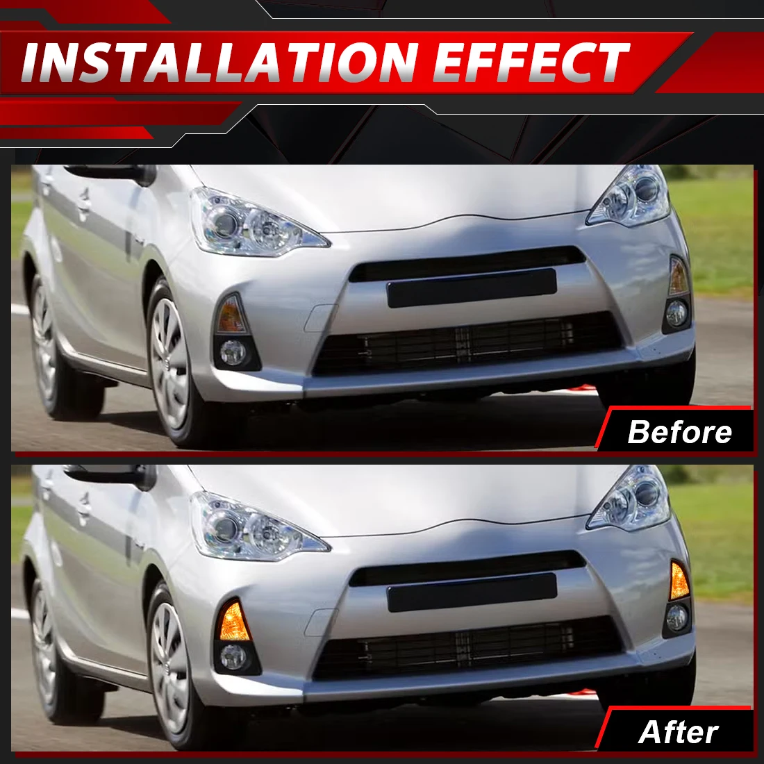 Car Front Side Corner Light For Toyota Prius C 2012-2014 1 Pair Amber Fog Lamp Turn Signal Light 8152052040 8151052040 12V - view 6