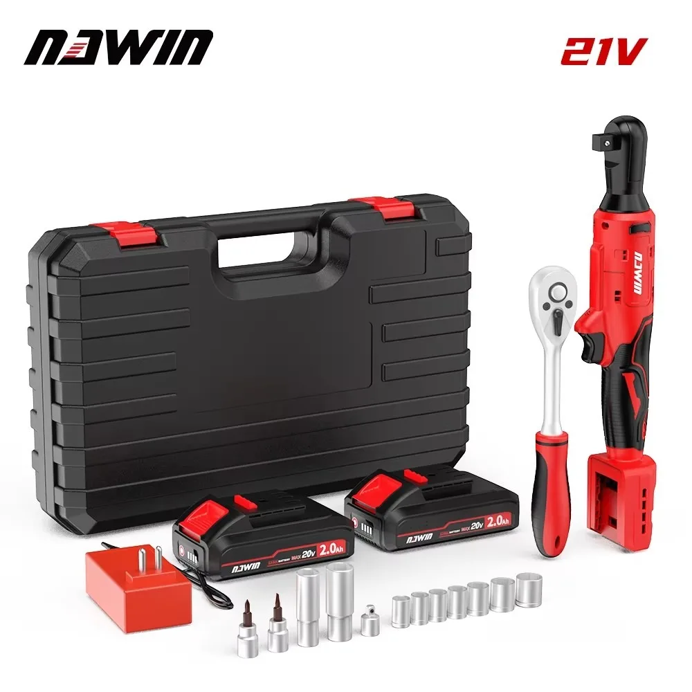 21V Brushless Cordless Ratchet Wrench 1/2 Inch Electric Torque Wrench Rechargeable Li-ion Power Tool for Auto Repair