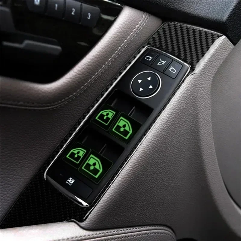 Luminous Car Window Lifter Sticker Instrument Panel Buttons Stickers PVC Window Lifter Switch Button Stickers Car Accessories