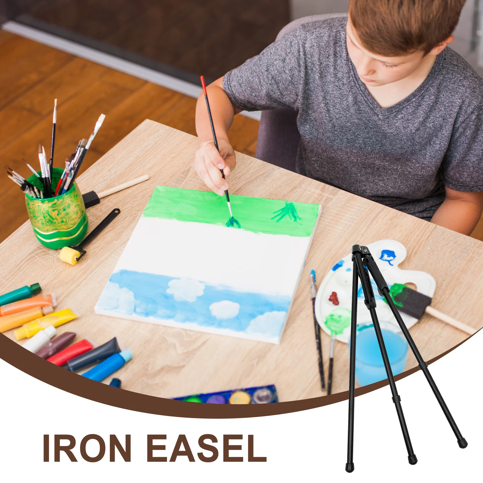 

2pcs Adjustable Table Tripod Easels For Canvas Painting Display Craft Photo Sign Metal Drawing Easel Sketching Rack