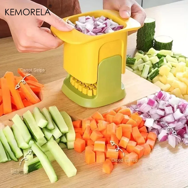1PCS Multifunctional Vegetable Chopper Onion Dicer French Fries Cutter Kitchen Cucumber Potato Slicer - Essential Kitchen Tool