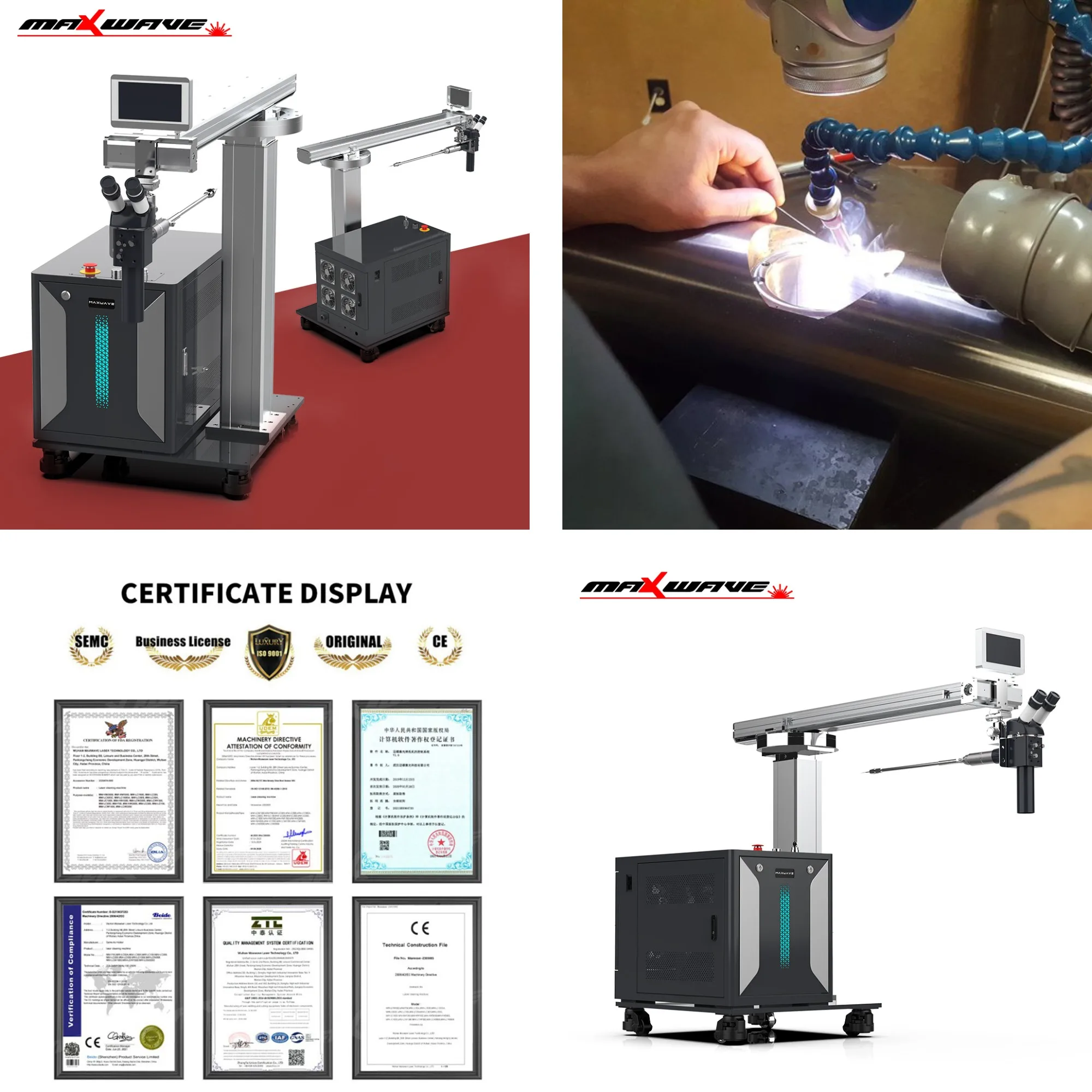 

QCW Industrial-Grade Custom Fix Semi-Auto Welding System for Significant Metal Structure Repairs Equipped with HD CCD