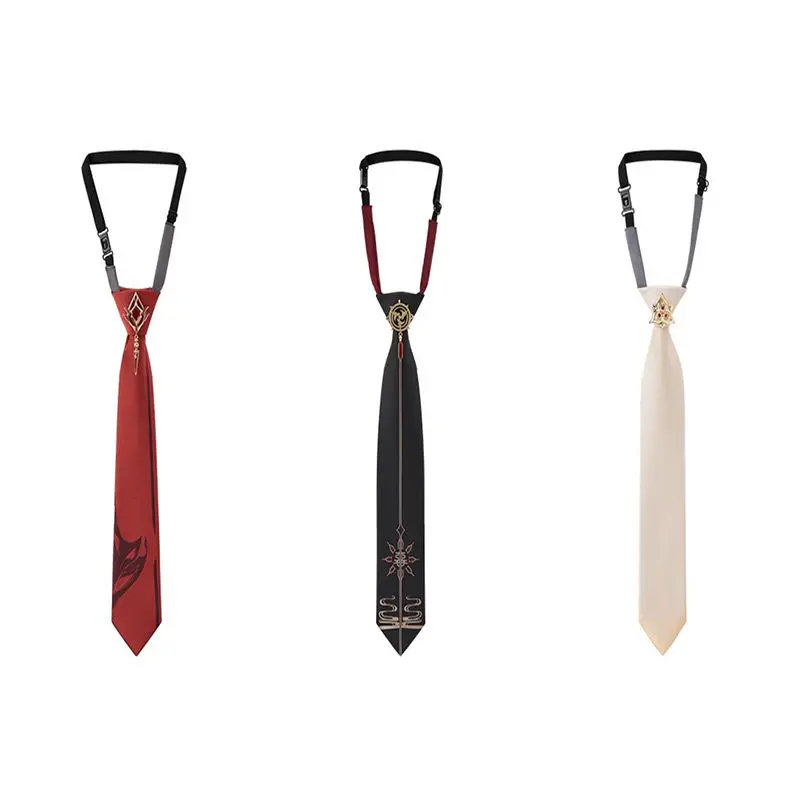 

miHoYo Official Game Genshin Impact Frost Scar Flame Series Knot Free Tie Balladeer Tartaglia Clothing Accessory Cosplay Gifts