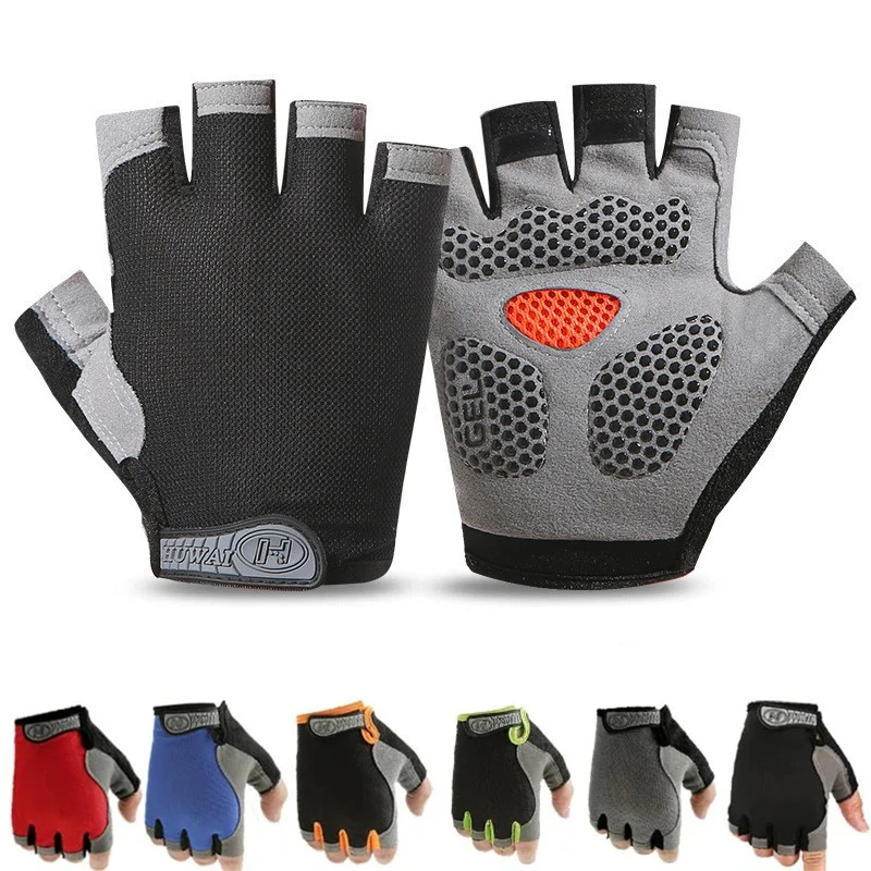 Outdoor Sports Gym Fitness Breathable Non Slip Men's and Women's Half Fingered Gloves Summer Fishing Bicycle Fingerless Gloves