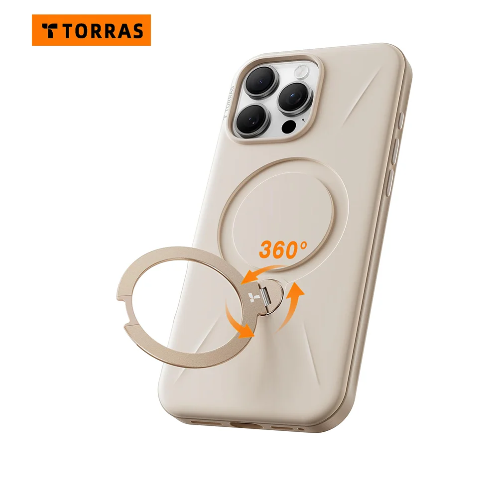 

TORRAS 360° ° Вращающийся держатель для журналов для iPhone 16, 15, 14, 13 Pro Max, защитный жесткий чехол Mil-STD для ПК, устойчивый к царапинам, удерживающий чехол