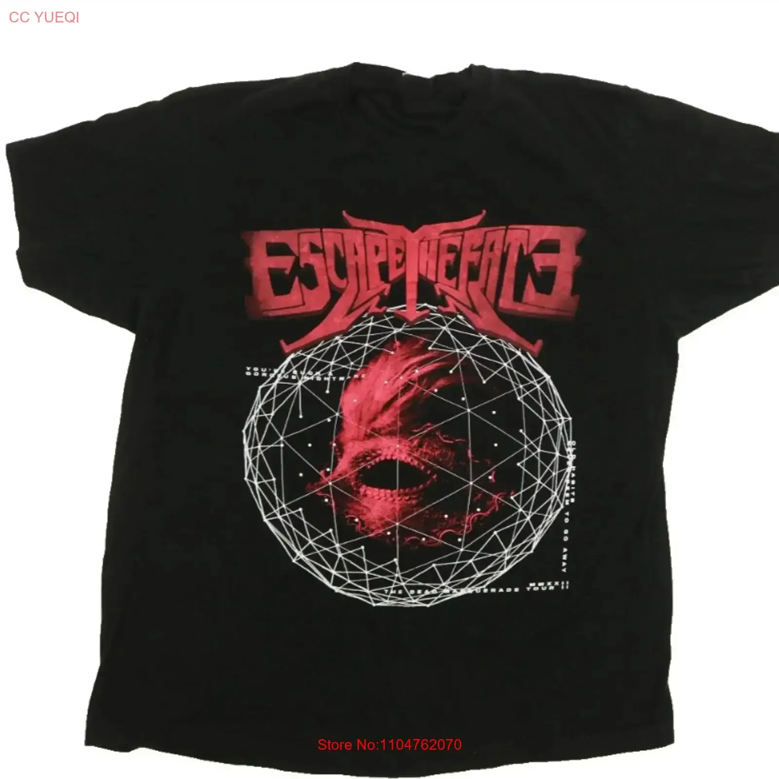 ESCAPE THE FATE Rock Band Dead T Shirt All Size MK782 vintage Washed streetwear Comfortable Versatile Soft Casual Stretched