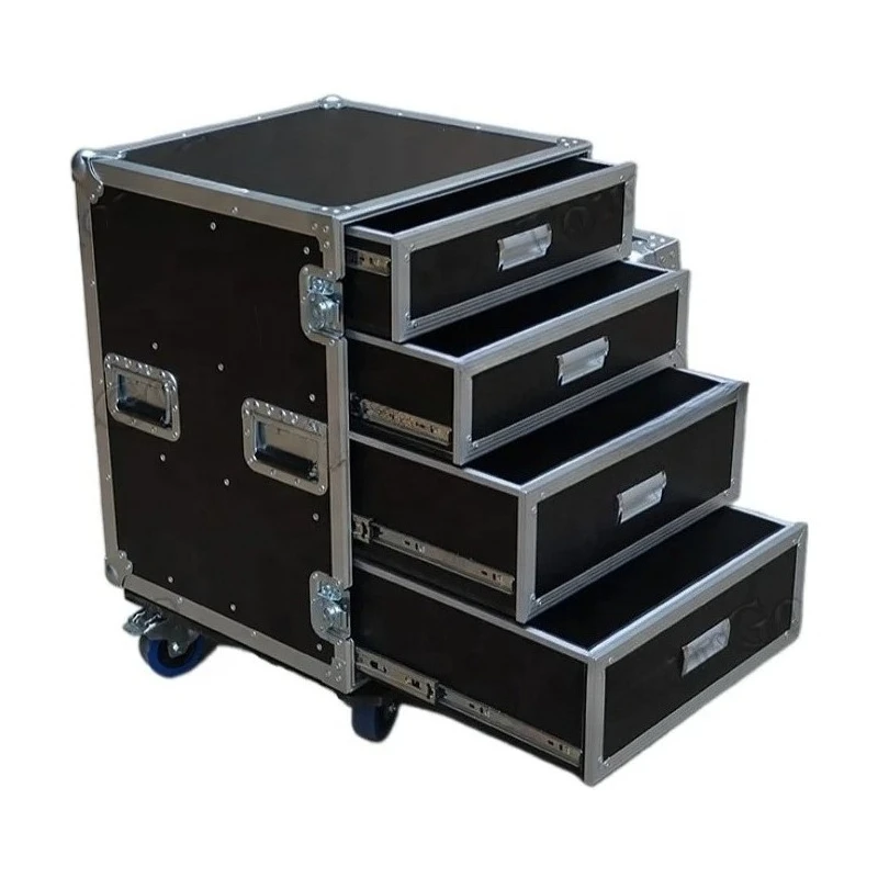 Customized 4 Drawers Flight Case / 5 Drawers Cabinet Utility Flight Road Case