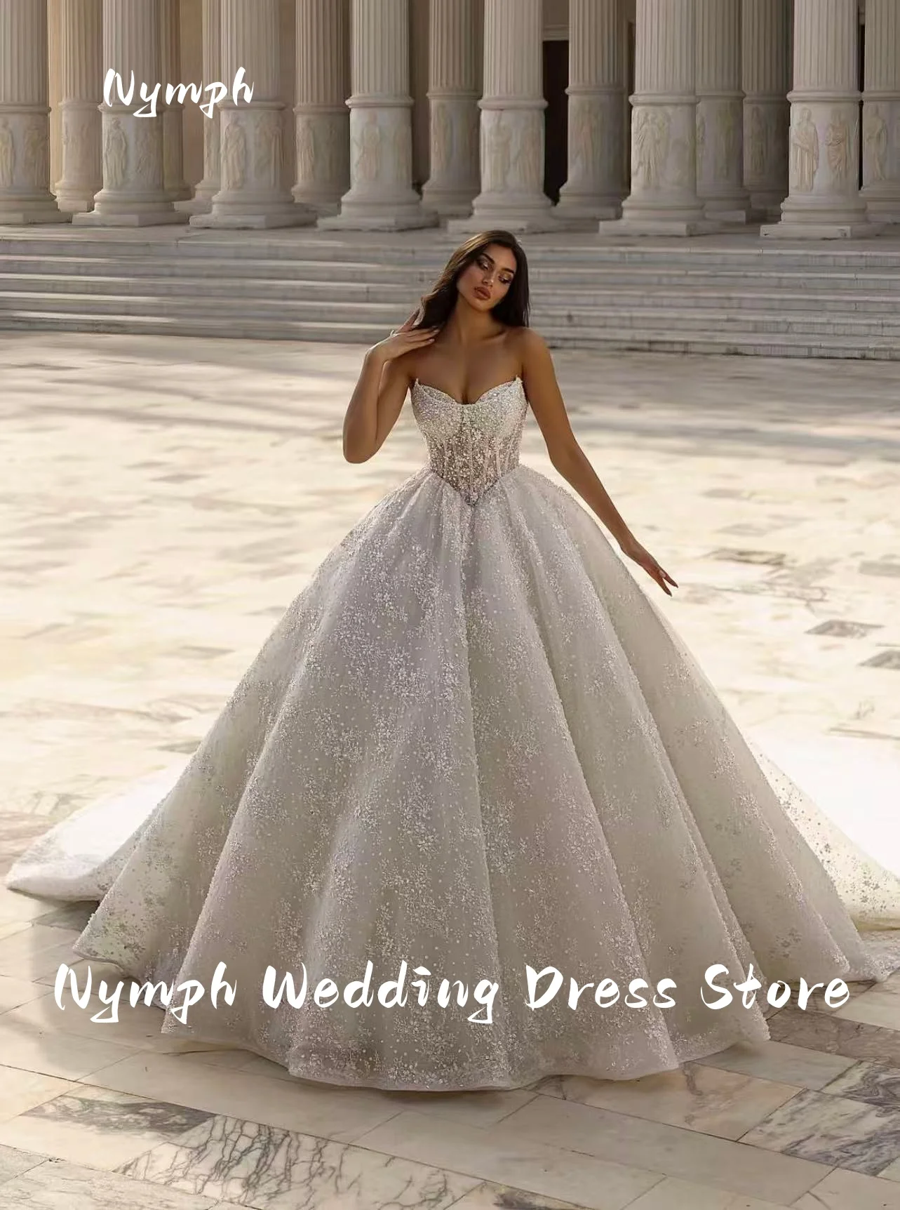 

Sexy Wedding Dresses Women A Line Sweep Train Bridal Ball Gowns Sweetheart Backless свадебное платье Customize Vestidos de Noiva