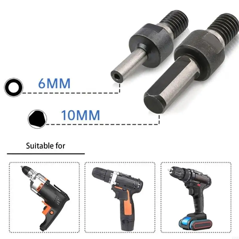 

10Pcs Spanner Connecting Rod Drill Polishing Tool Angled Grinder Mandrel Adapter Disc Hand Drill Angled Grinder Accessory