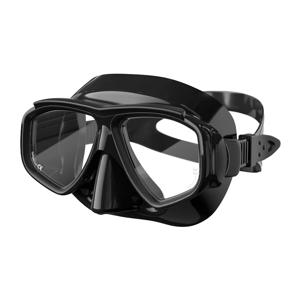 JSJM Professionelle Antibeschlag-Schwimm- und Tauchmaske mit UV-Schutz, Silikon-Schnorchelbrille und Schlauchset für Erwachsene – Detail 10