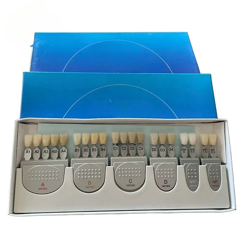 LJJ1 Kuraray Noritake 20 لونًا دليل تظليل الأسنان دليل تظليل الأسنان لتبييض الأسنان