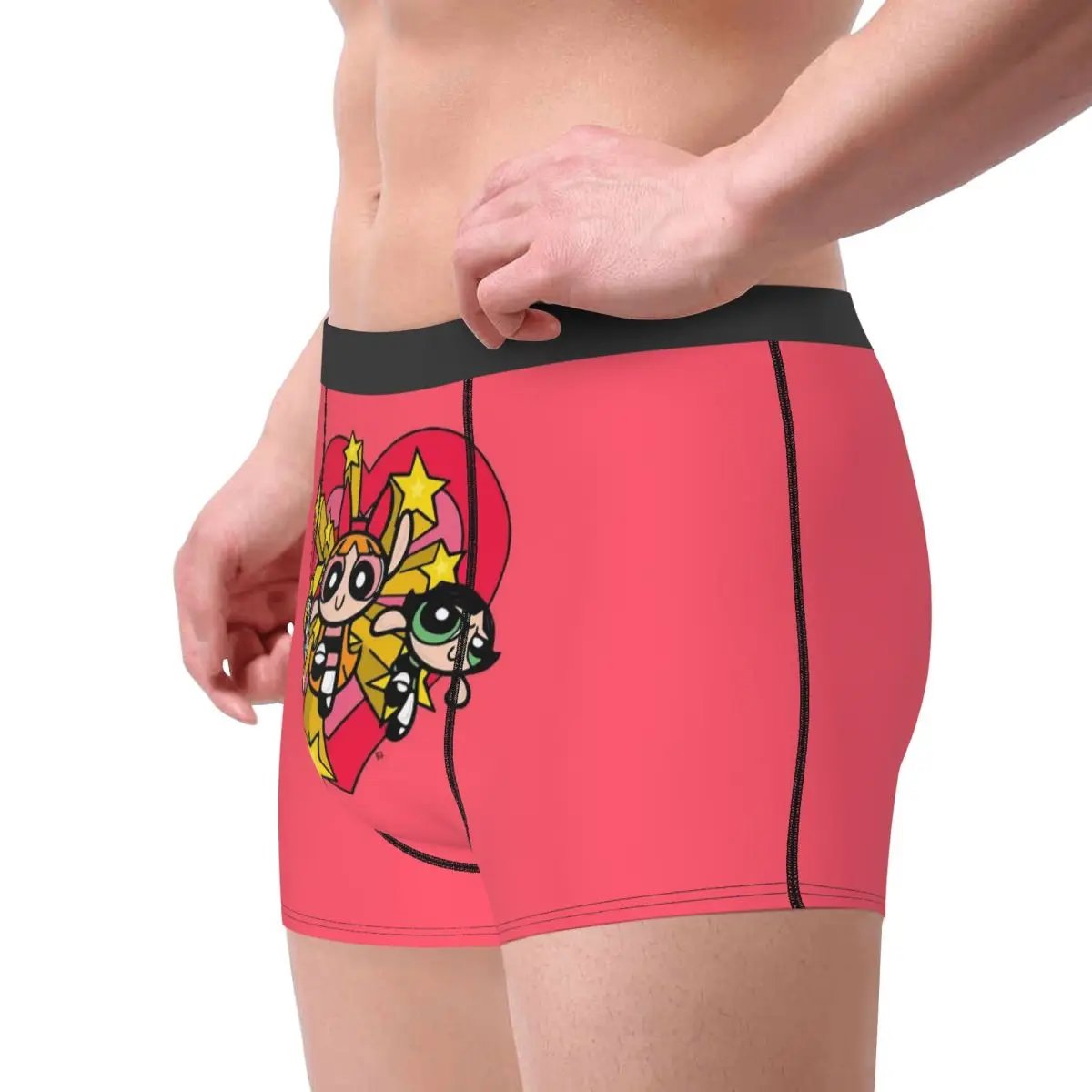 Boxer Underpants Shorts Anime Powerpuff Girls Panties Men Comfortable Underwear for Homme Man Boyfriend Gift
