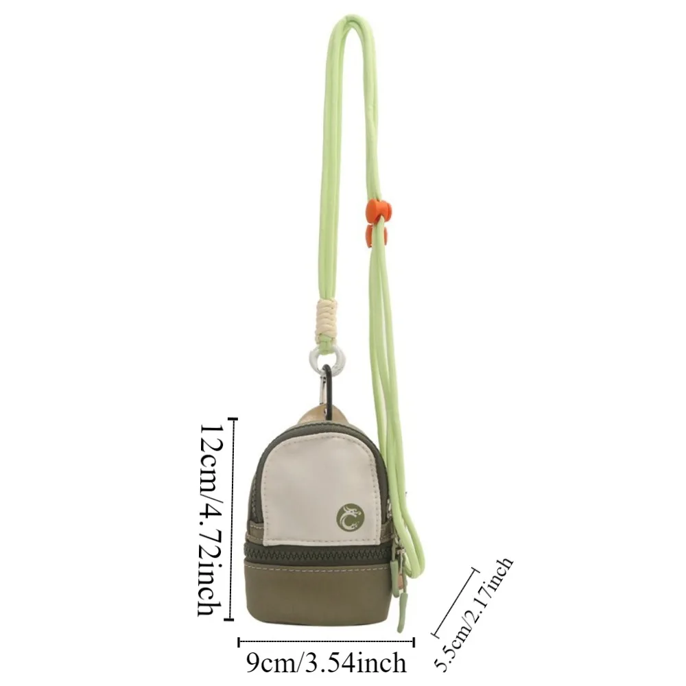 Oxford Cloth Hanging Neck Coin Purse Backpack Pendant Sling Anti-theft Earphone Storage Bag Korean Style Portable Card Bag