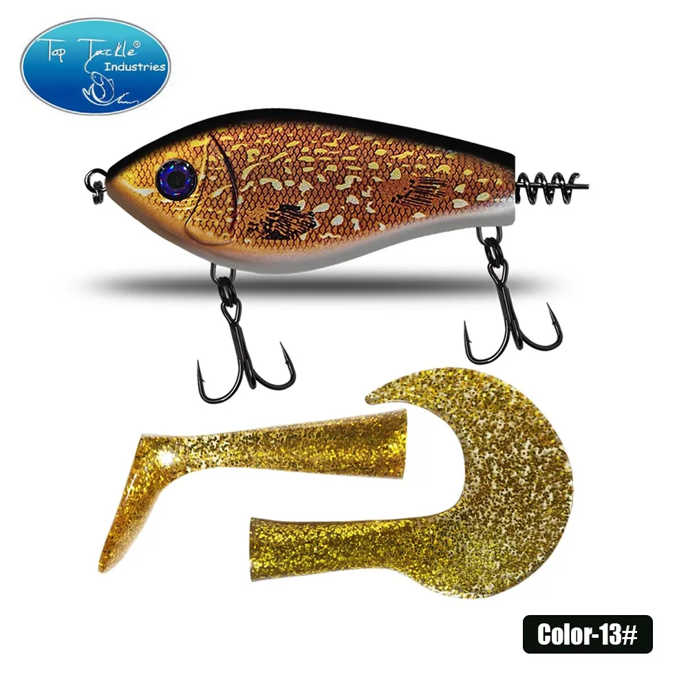 Top Tackle Industries CF Köder 100mm 76,5g Jerkbait Rattlin Vib Angeln Köder Sinking Wobbler Hecht Künstliche Köder Für Angelgerät Köder ruck Köder 6