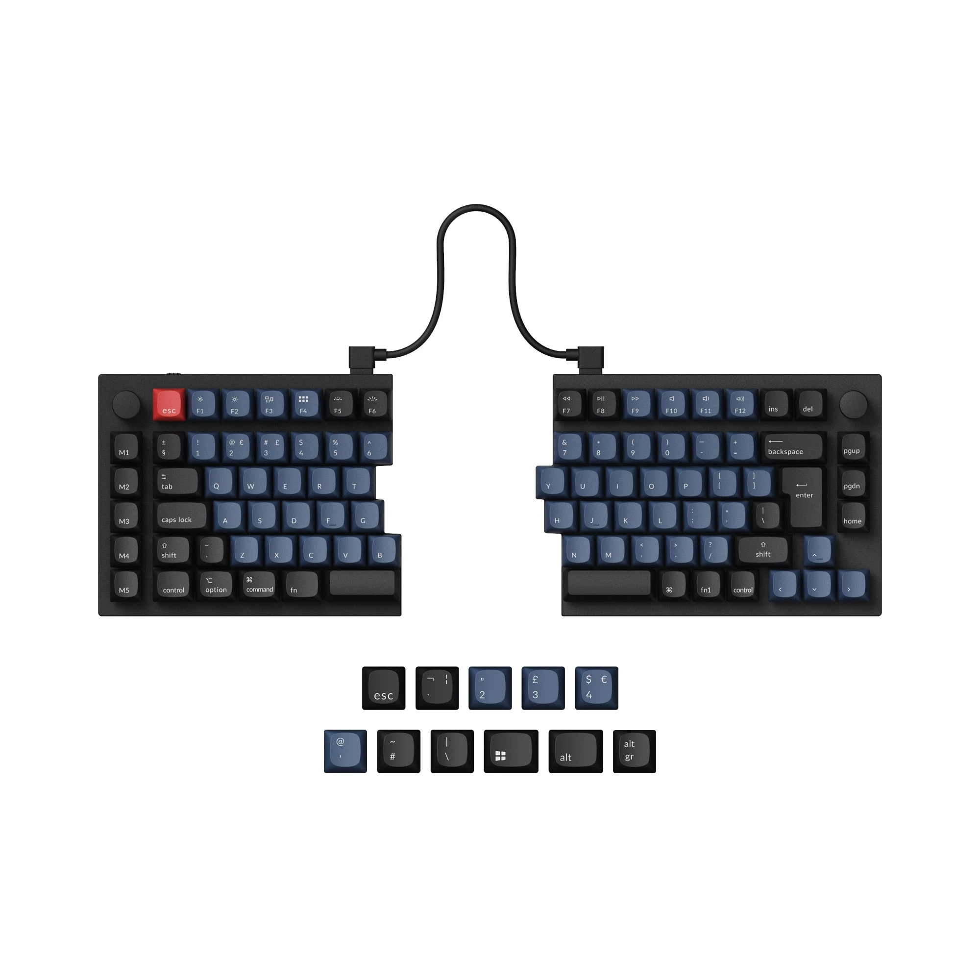 

Keychron Q11 QMK ISO Layout Collection Knob Split Design Custom Mechanical Keyboard Hot-Swappable Type-C Wired