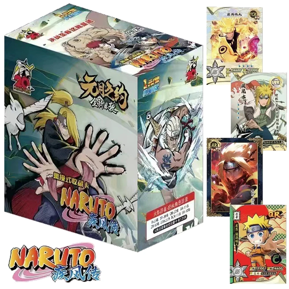 

NARUTO Collection Card For Children Uchiha Sasuke Uzumaki Naruto Jiraiya Hot Blooded Fantasy Anime Limited Game Card Kids Gifts