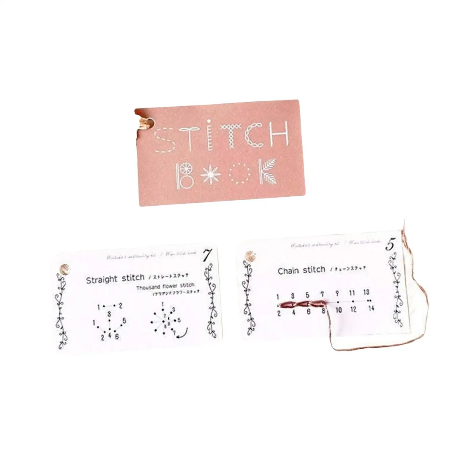 Mini libro de costura creativo, patrones de bordado, guía de costura compacta para principiantes DIY y alcantarilladas experimentadas