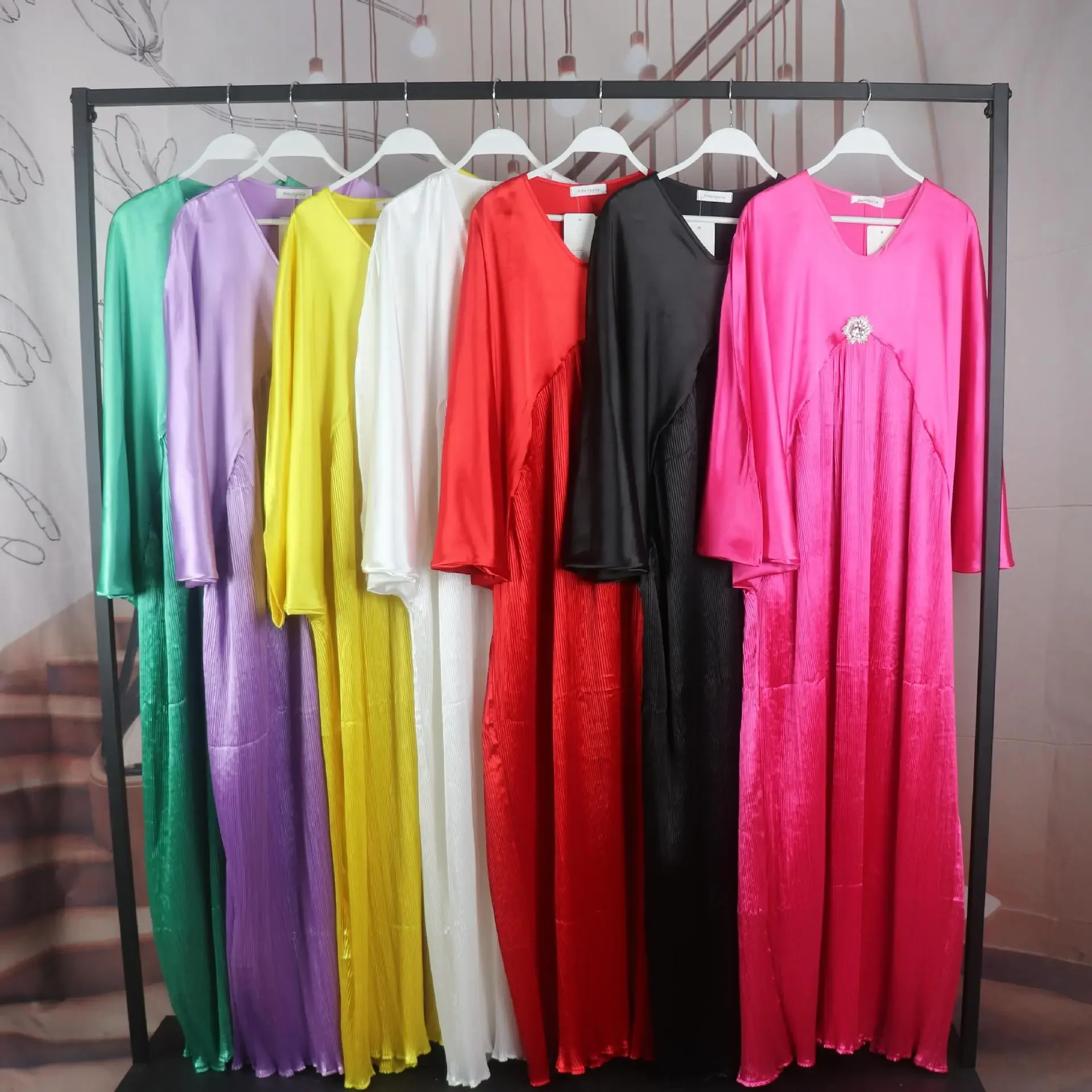 

African Party Dresses for Women Autumn Sexy Satin African V-neck Plus Size Evening Long Maxi Dress Dashiki African Clothing 2024