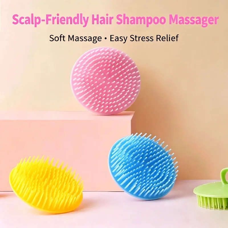 1/2 Pcs Hair Washing Tool Hair Washing Brush Massage Combing Scalp Dandruff Removal Itching Relief Hair Therapy Brush Tool