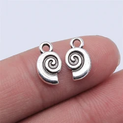 WYSIWYG 20pcs 7x12mm Antique Silver Color Conch Charms Pendant For Jewelry Making DIY Jewelry Findings