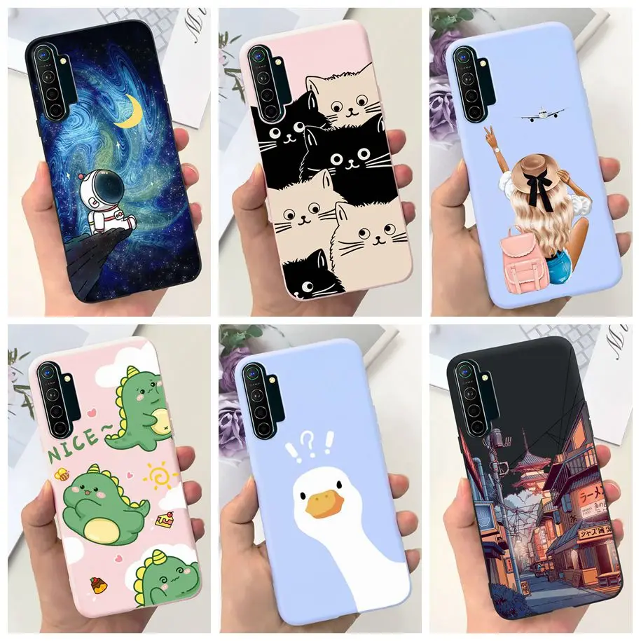 For Realme XT Case RMX1921 Phone Cover Cute Duck Dinosaur Astronaut Soft Slim Funda For OPPO K5 Realme X2 RMX1992 RealmeXT Coque