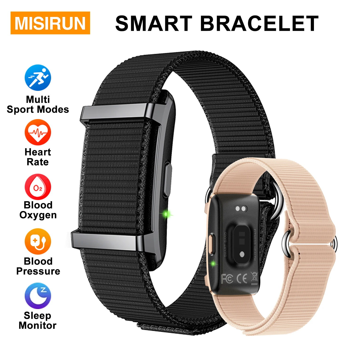 No Screen Smart Watch Men Women Heart Rate Sleep Monitor Ski