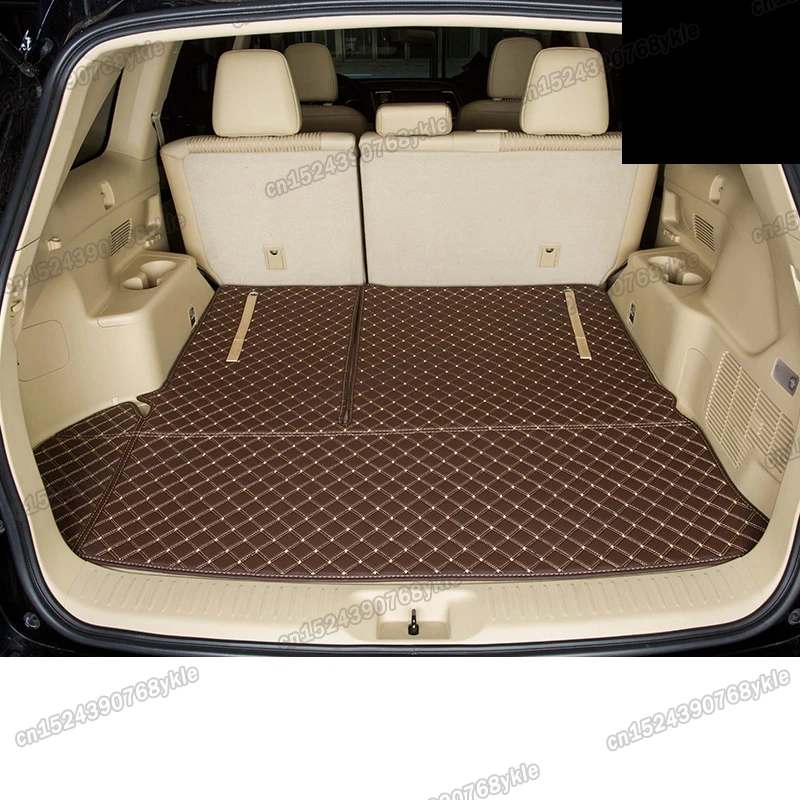 

leather car trunk mat rear boot cargo liner for toyota highlander 2013 2014 2015 2016 2017 2018 2019 kluger xu50 accessories