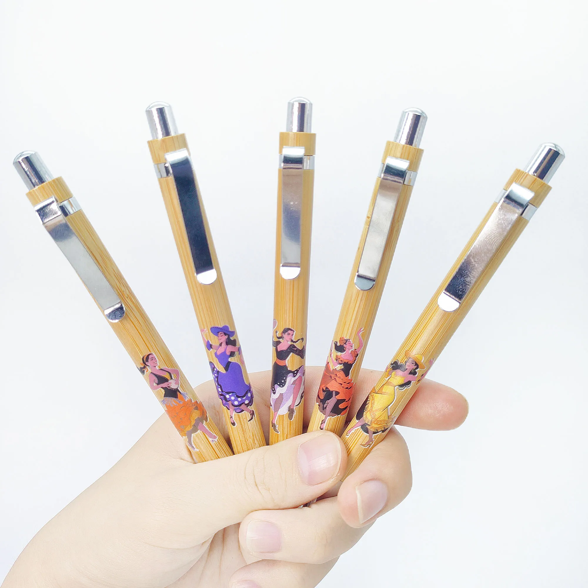 

10pcs/15pcs Spanish themed ballpoint pen Flamenco dance style ballpoint pen Student writing gift pen.