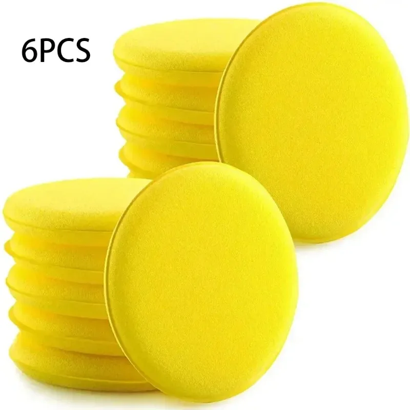 6PCS Car Care Foam Wax Applicator Pad - Hand Waxing Cleaning Detailing Polish Sponge for Auto view 5