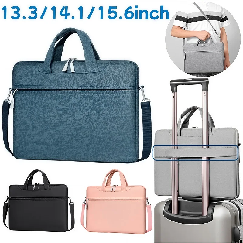 

Laptop Bag Notebook Sleeve Case Shoulder Handbag for M1 M2 14 15 15 17 Inch Macbook Air Pro Huawei Asus Dell Notebook Briefcases