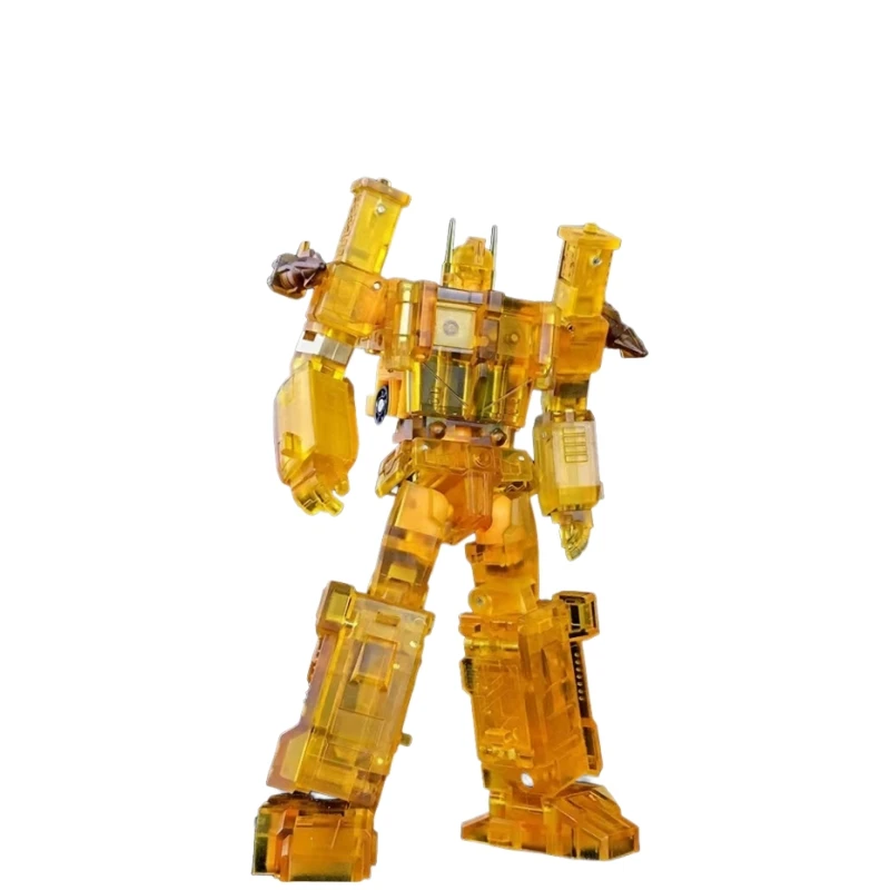 

In Stock Small Proportion Deformed Truck Color Transparent Series Models Figurines Desktop Decorations Collection Holiday Gifts