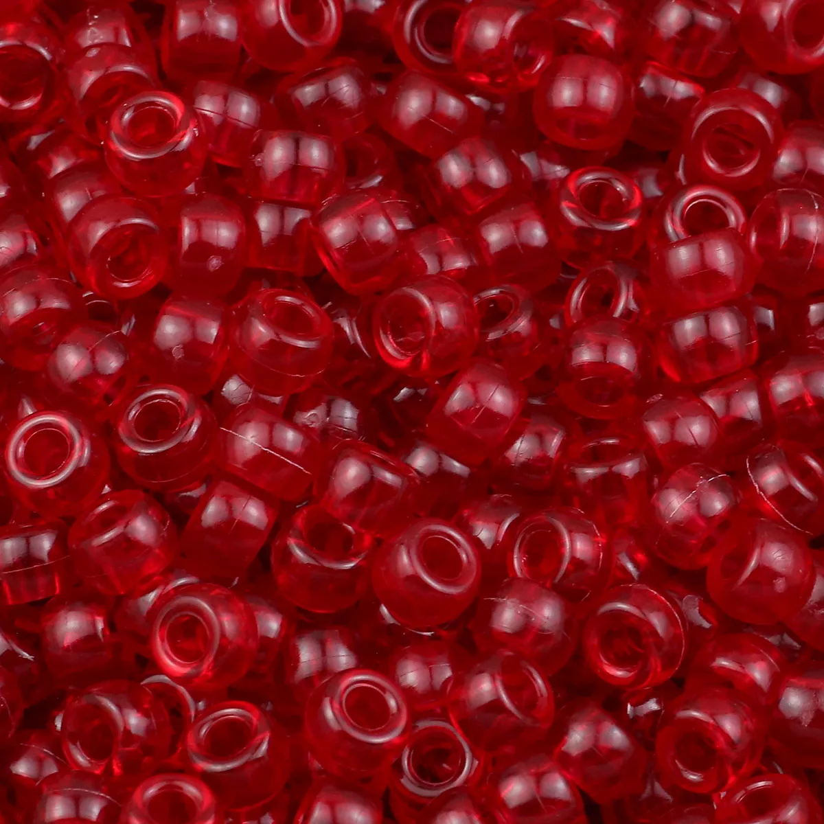 100-400pcs 6*9mm Colorful Transparent Large Hole Pony Beads For Jewelry Making Diy Hair Dirty Braids Bracelet Necklace Wholesale image 3