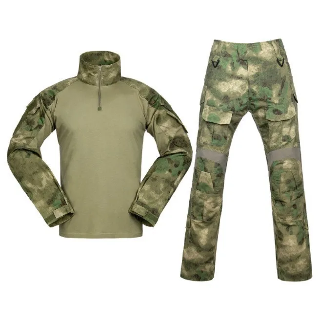 

G3 Outdoor Camouflage Training Set Mens Multiple Pockets Tactical Hiking Hunting Suits Wear-resistant Breathable Frog Clothing